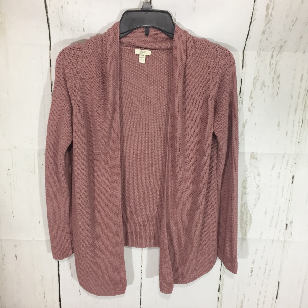 J Jill Pink Open Front Cardigan Sweater Petite XS